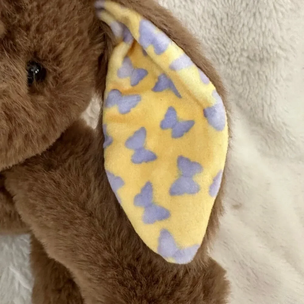 Animal Adventure Raina Bunny Brown Yellow Butterfly Ears 7” Plush Toy Stuffed